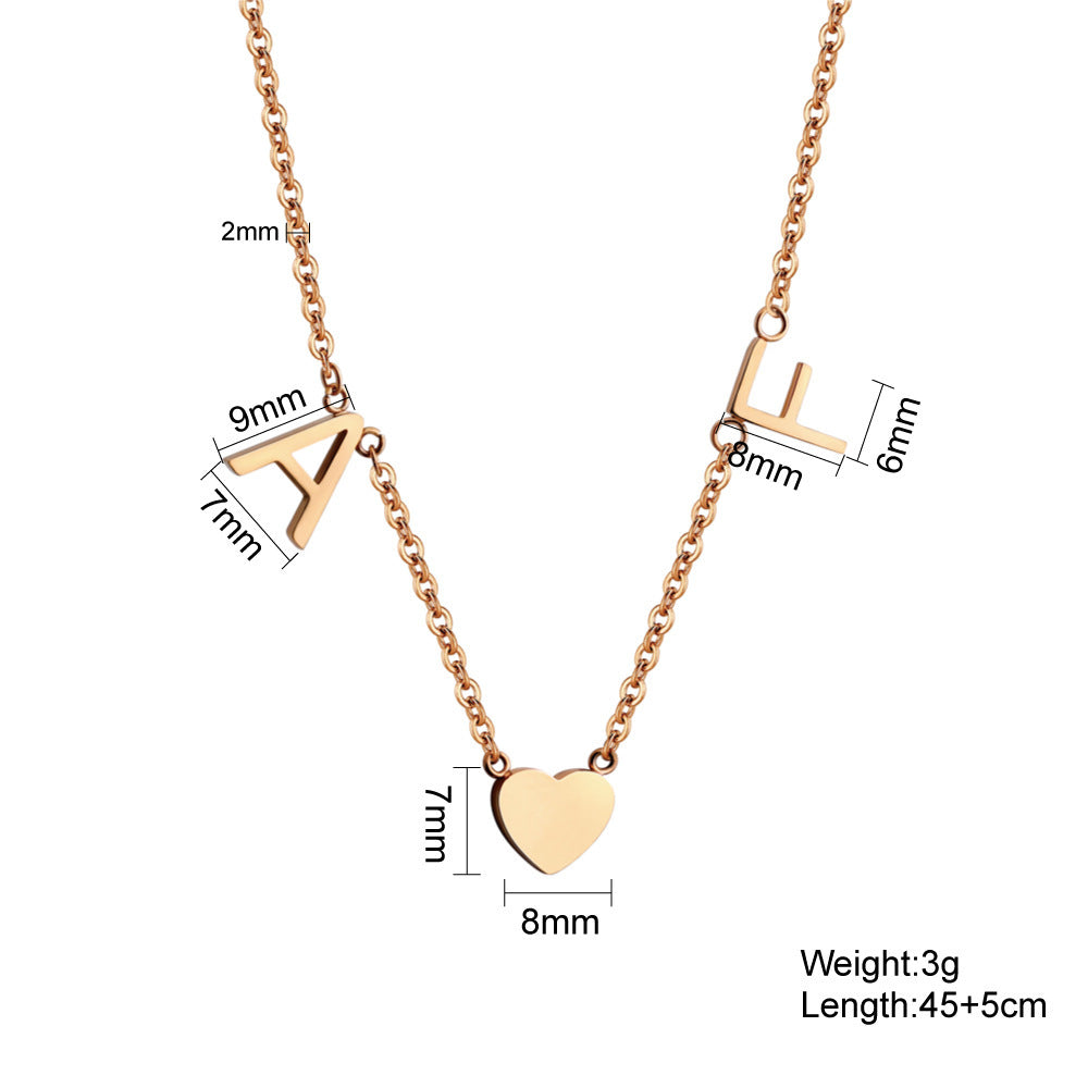DIY English Multi Letter Necklace For Ladies