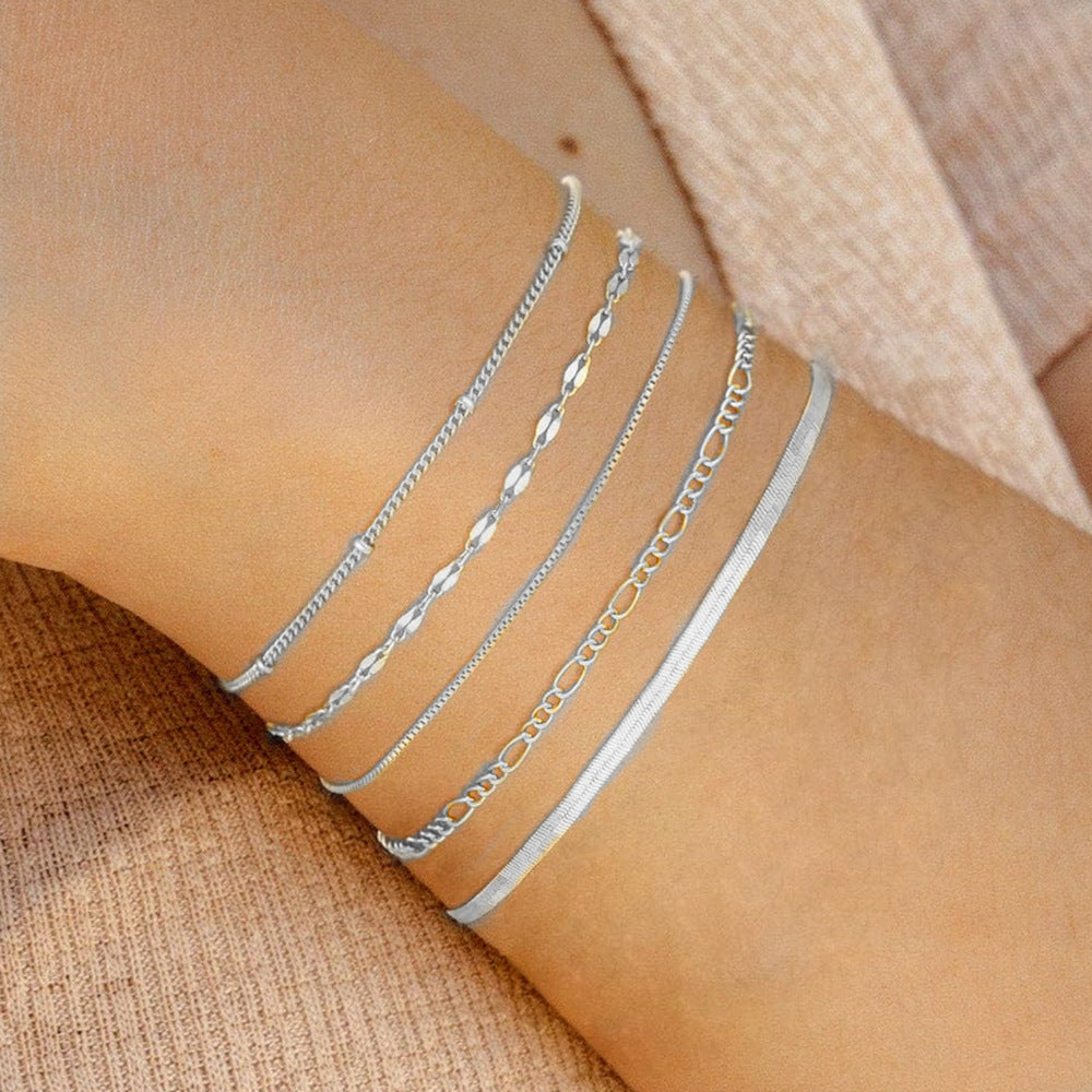 Fashion Multi-layer Metal Blade Chain Suit