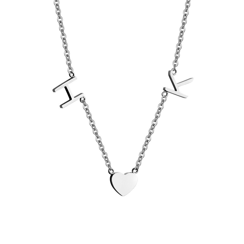 DIY English Multi Letter Necklace For Ladies