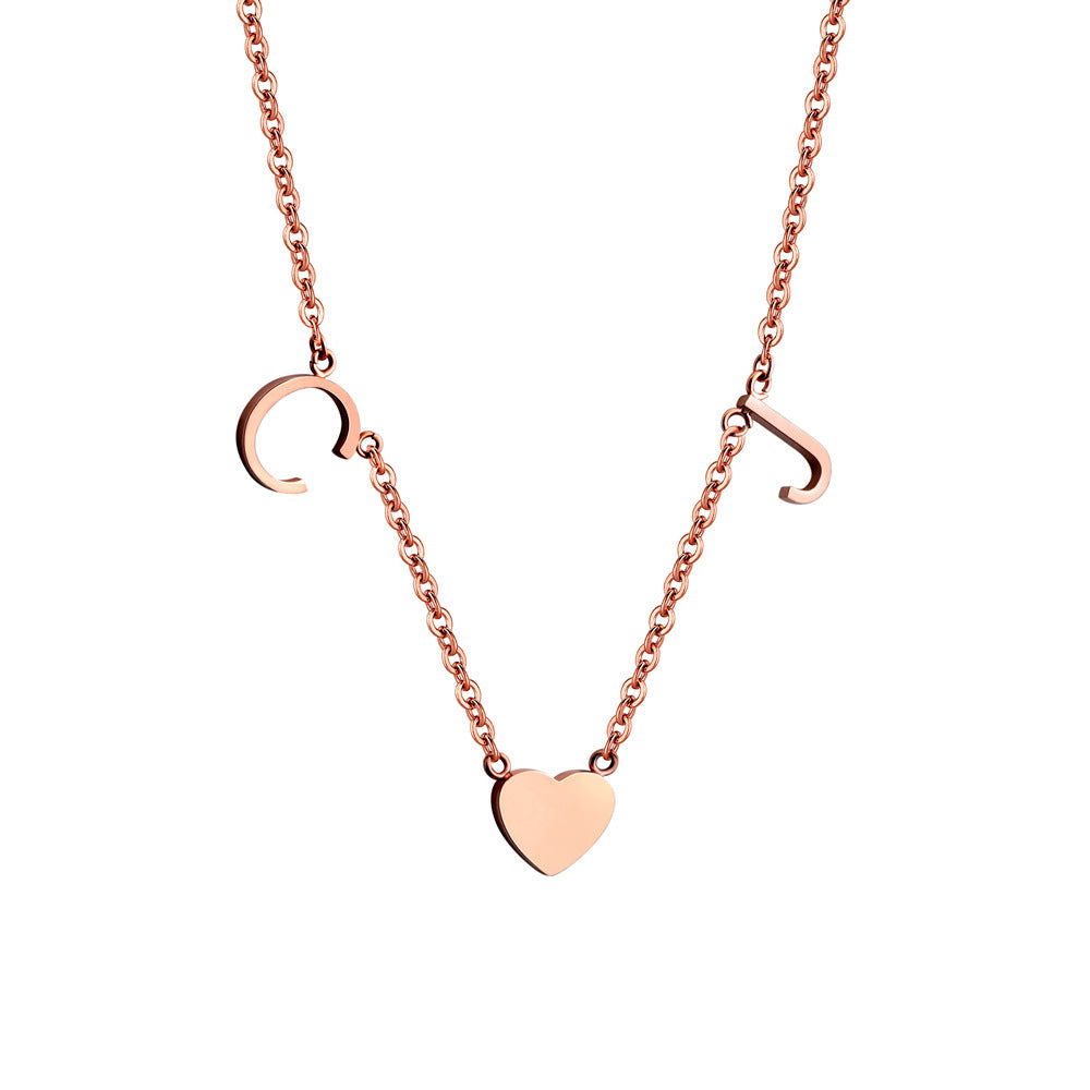 DIY English Multi Letter Necklace For Ladies