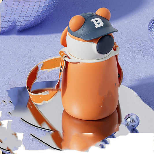 Caps and Bears Pop-up Lid Insulation Cup