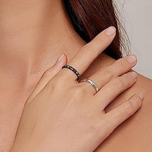 European And American Sweet Rainbow Ring